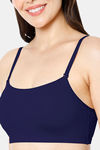 Amante Double Layered Non Wired Full Coverage Cami Bra - Medieval Blue — thumbnail 4